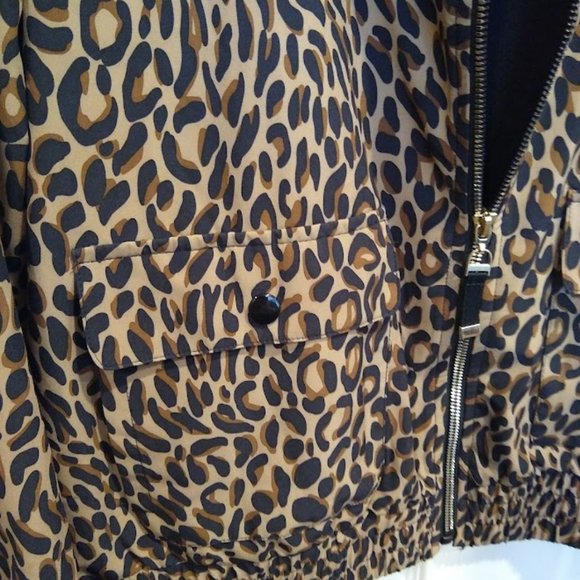 Chico's Animal Print Bomber Jacket size Medium - Picture 7 of 9